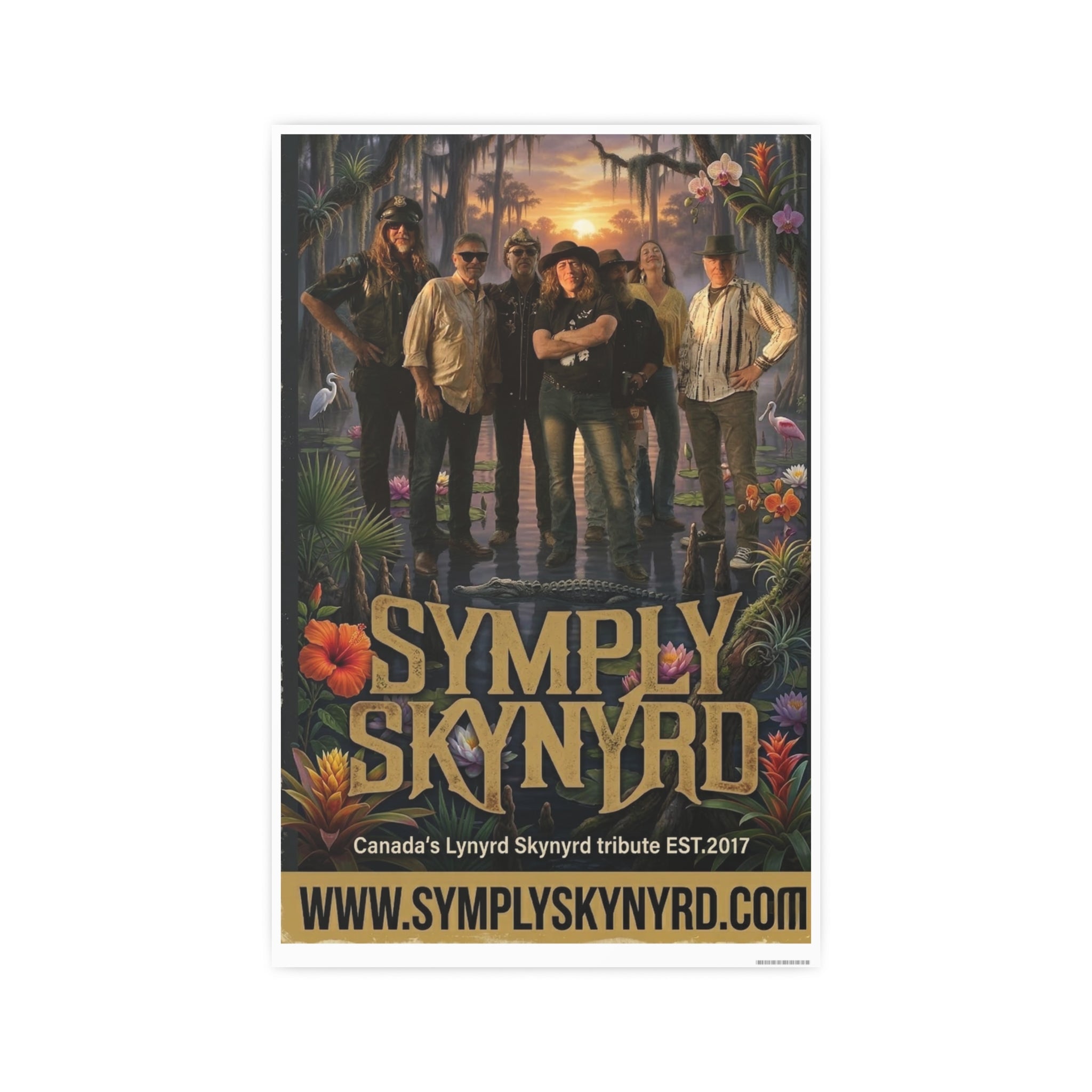 Symply Skynyrd Swamp Poster — Southern Rock Band Art Print
