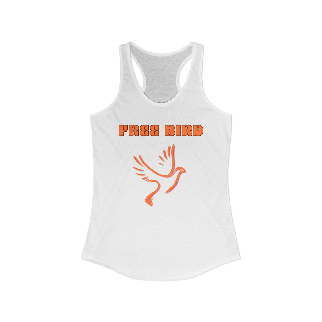 Free Bird Women's Racerback Tank — Retro Dove Graphic
