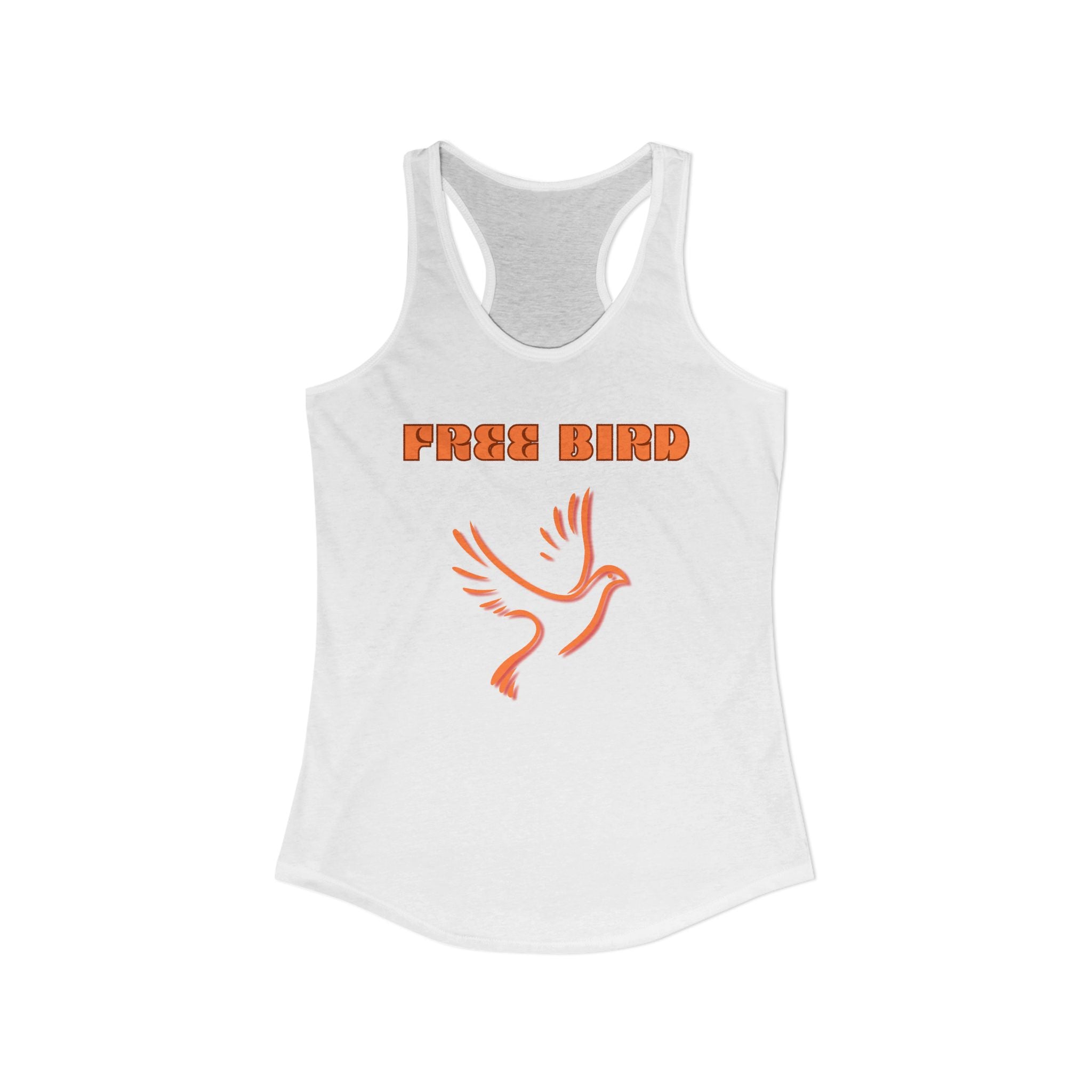 Free Bird Women's Racerback Tank — Retro Dove Graphic