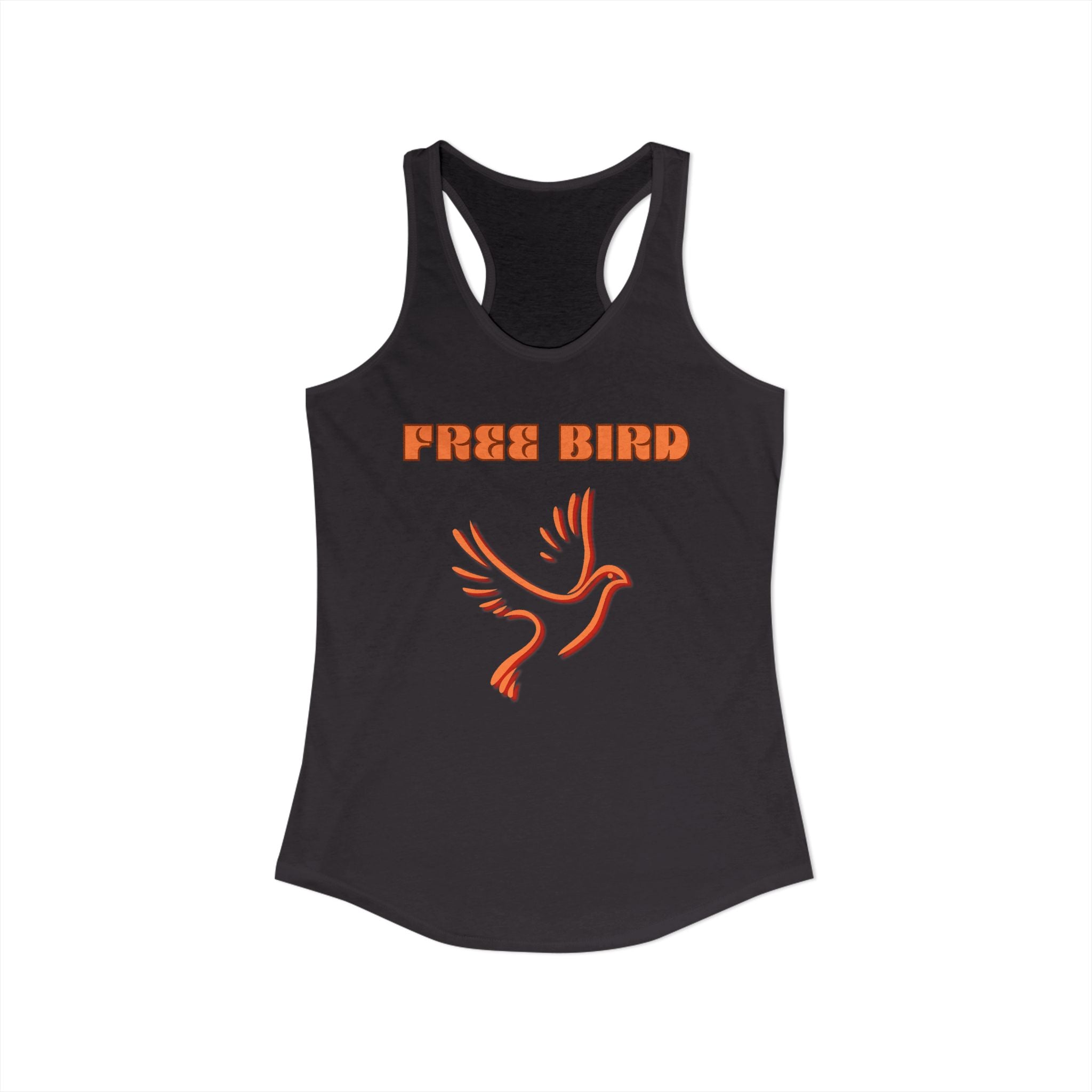 Free Bird Women's Racerback Tank — Retro Dove Graphic