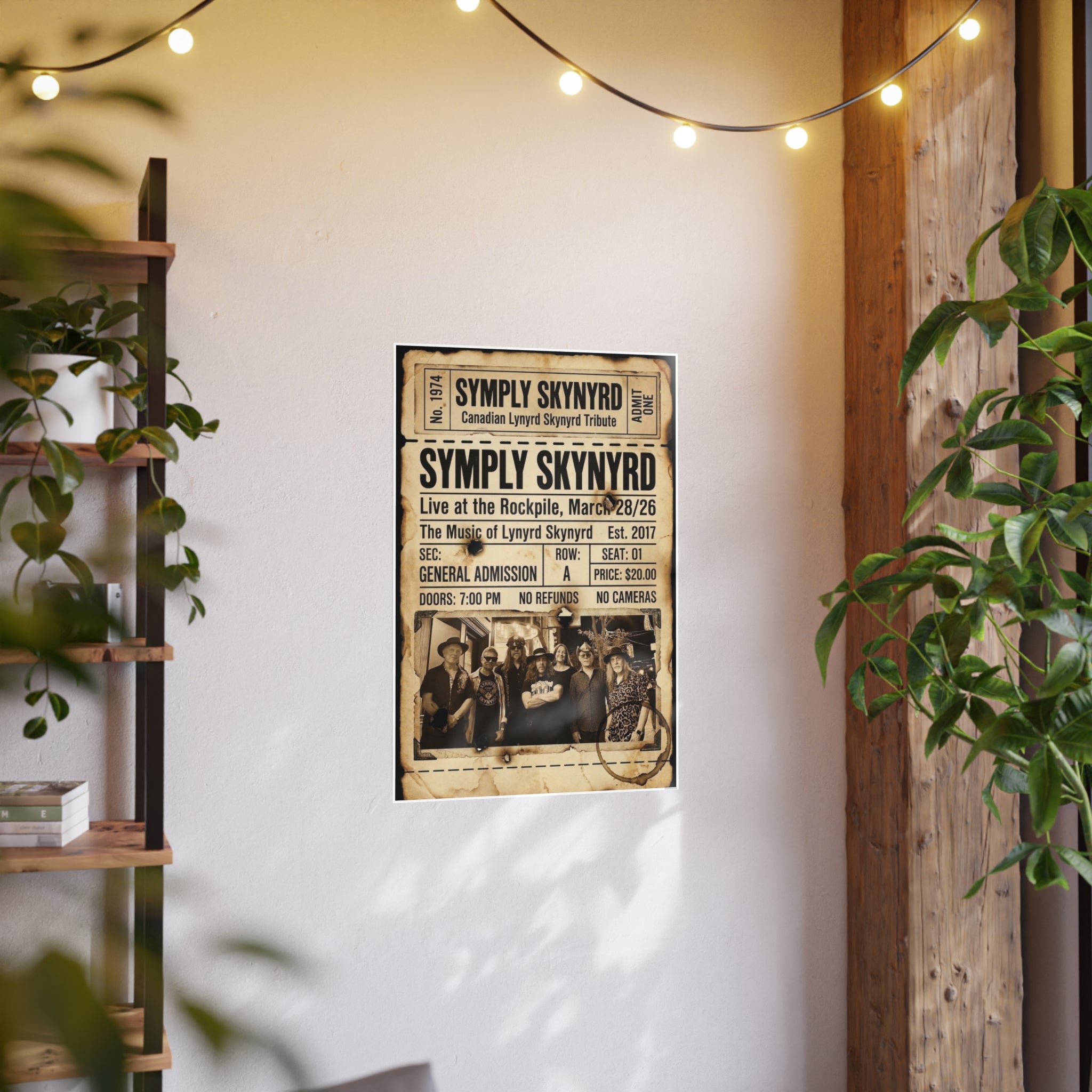 Symply Skynyrd Concert Poster — Vintage Southern Rock Gig Print