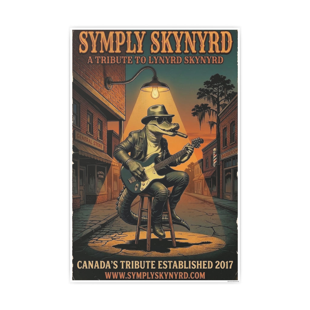 Bubba the Alligator — Symply Skynyrd Mascot Poster | Vintage Florida Southern Street Scene
