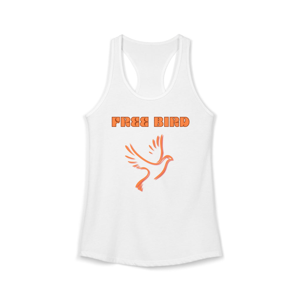Free Bird Women's Racerback Tank — Retro Dove Graphic
