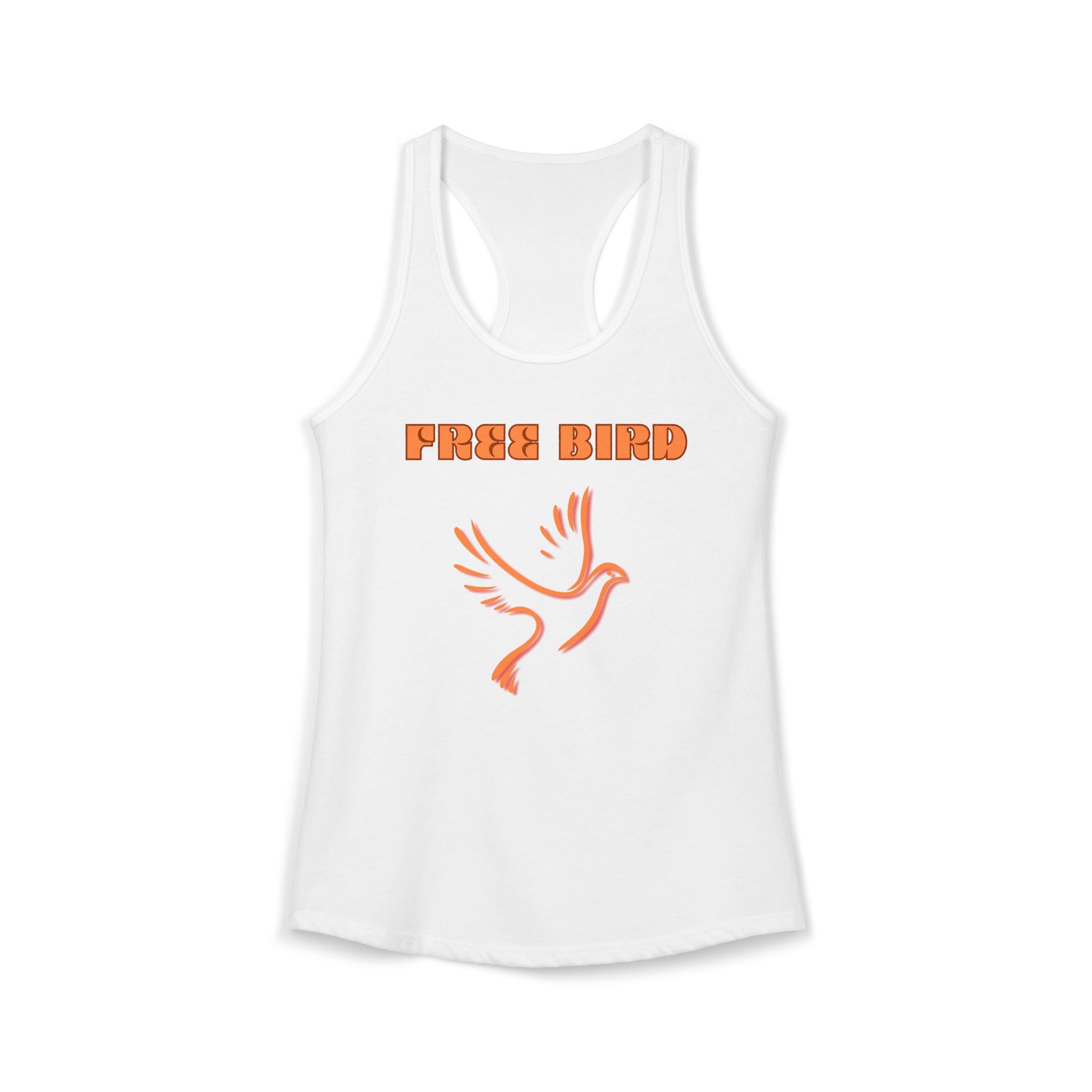 Free Bird Women's Racerback Tank — Retro Dove Graphic