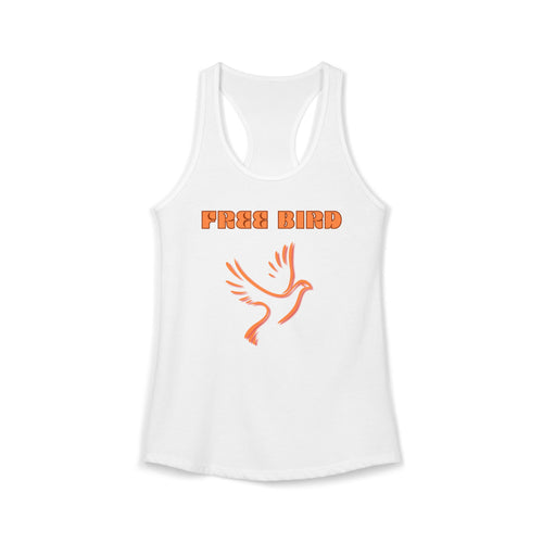 Free Bird Women's Racerback Tank — Retro Dove Graphic